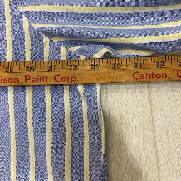 Ralph Lauren Blue & Yellow Striped Collard Classic Fit Button Down Men's 2x Big - Picture 8 of 11